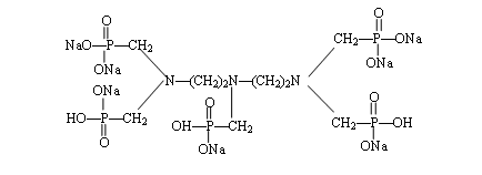 二乙烯三胺五甲叉膦酸七钠（DTPMP•Na7）结构式