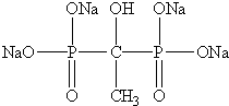 羟基乙叉二膦酸四钠（HEDP•Na4）结构式