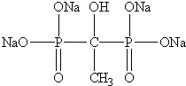 羟基乙叉二膦酸四钠（hedp•na4）结构式